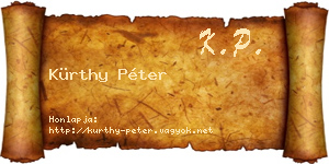 Kürthy Péter névjegykártya
